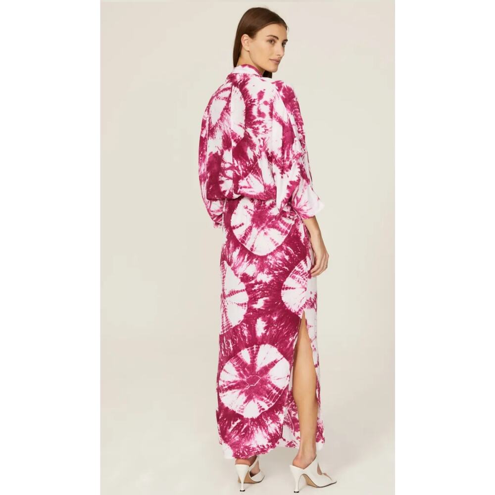 Elegant Pink and White Maxi Dress - Picture 4 of 11